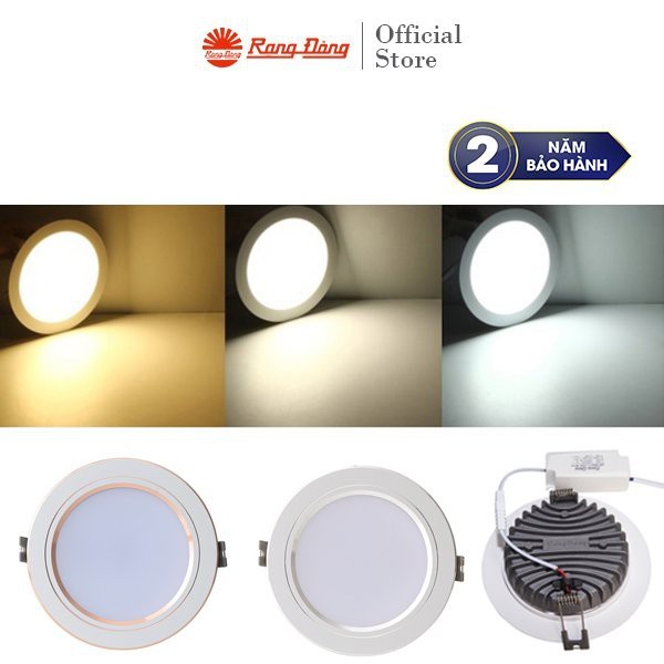 Đèn LED Âm trần Downlight Đổi màu 3 chế độ Rạng Đông 7W /9W/ 12W AT10 ĐM