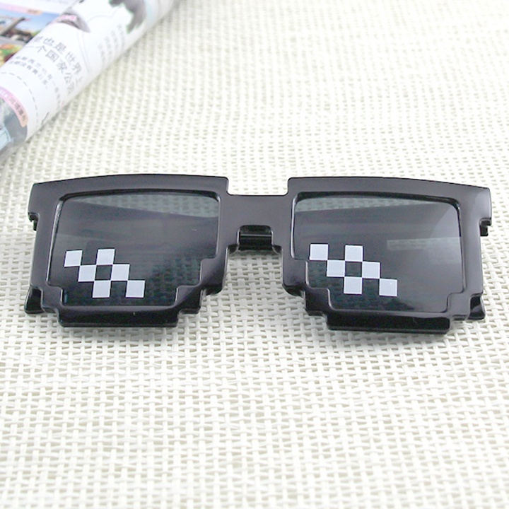 Kính Mắt Nam Nữ Thời Trang Thug Life 6 Chấm Gọng Vuông Siêu Ngầu 2 Màu Đen Hồng Lựa Chọn Kính Thuglife Đen 6 Chấm