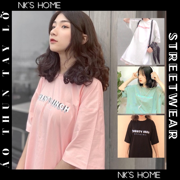 Áo thun tay lỡ unisex cho nam nữ TWENTY INCH thiết kế áo form rộng phong cách trẻ trung năng động