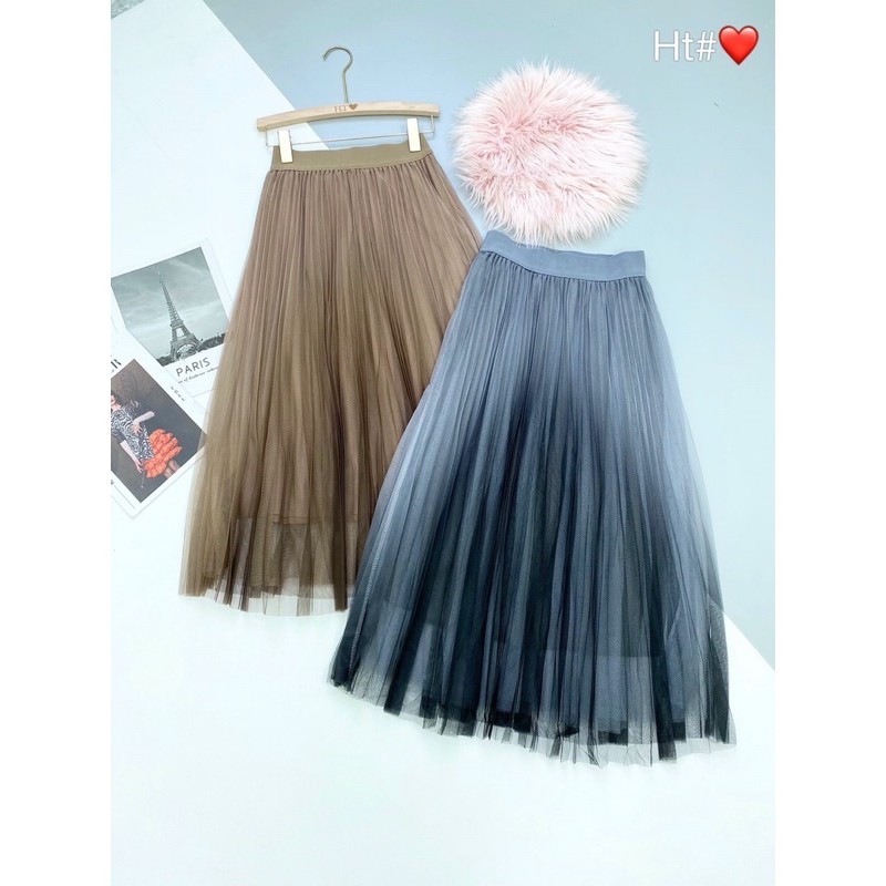 chân váy ren pha màu