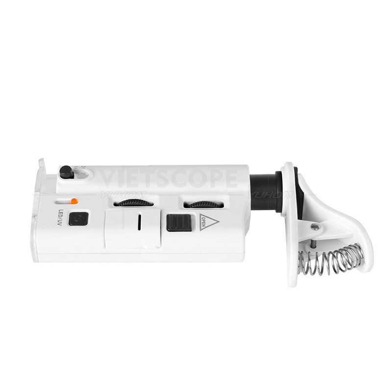  Kính hiển vi mini cao cấp siêu zoom 60x-100x có LED và đèn UV kèm kẹp điện thoại