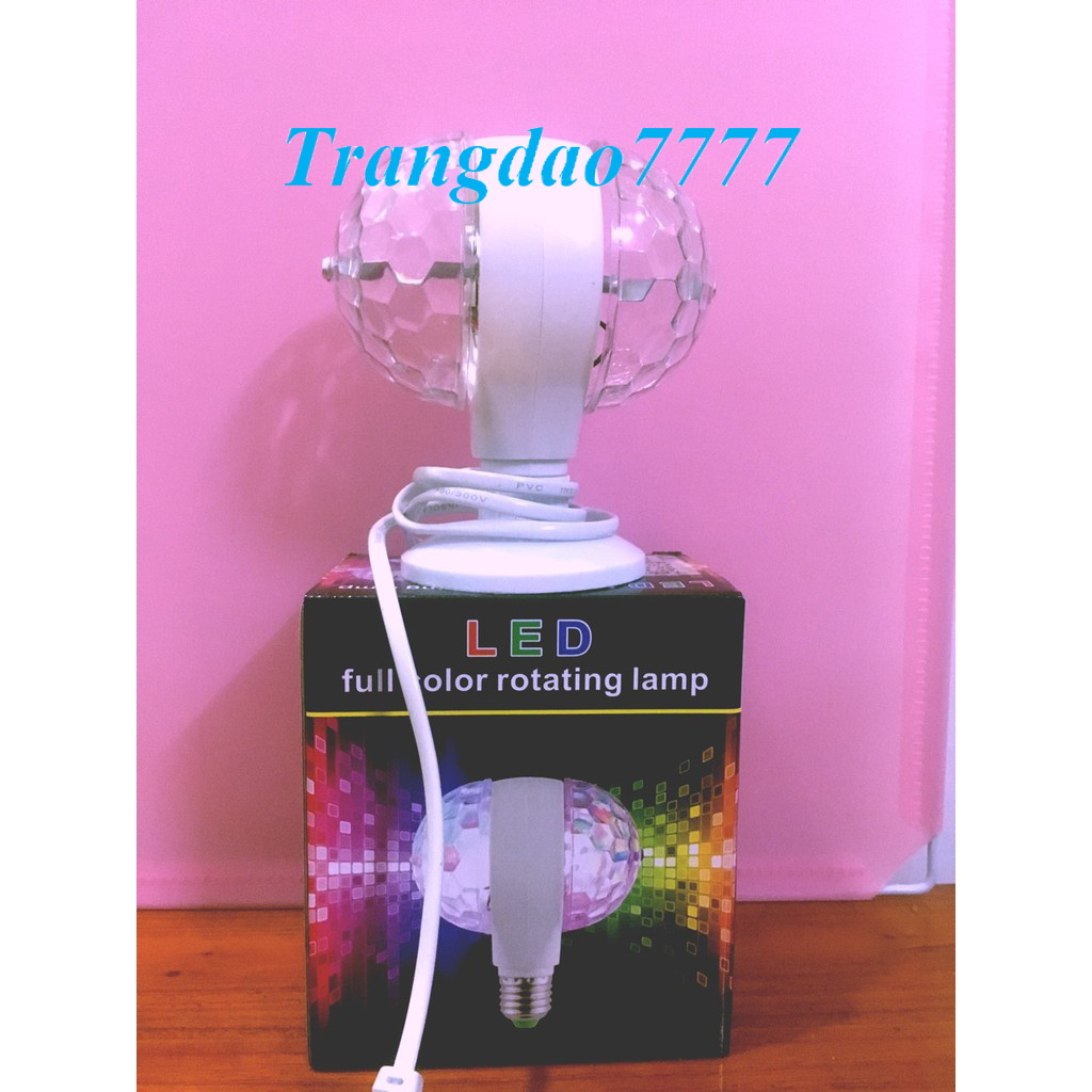 Đèn Cầu Xoay Đổi Màu Đèn Disco Mini Trang Trí Karaoke Sân Khấu Đèn Led Decor Xài Điện