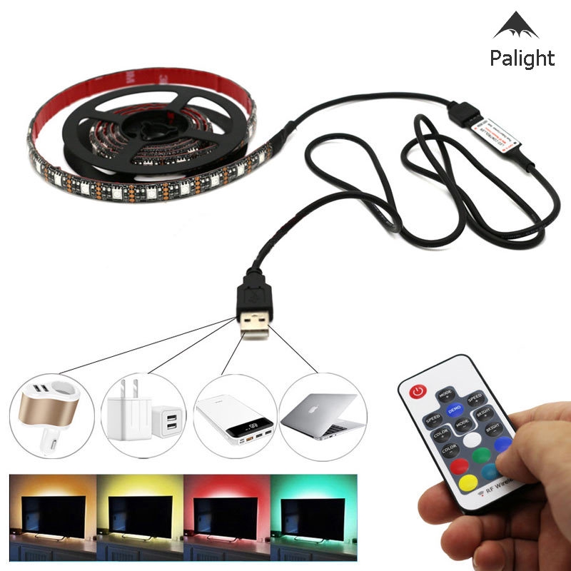 Dải đèn LED trang trí điều khiển từ xa nhiều màu 5050 USB cho TV