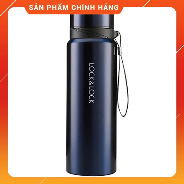 Bình Giữ Nhiệt Bằng Thép Không Gỉ Lock&Lock Vacuum Bottle LHC6180FU (800ML) - Xanh Đậm