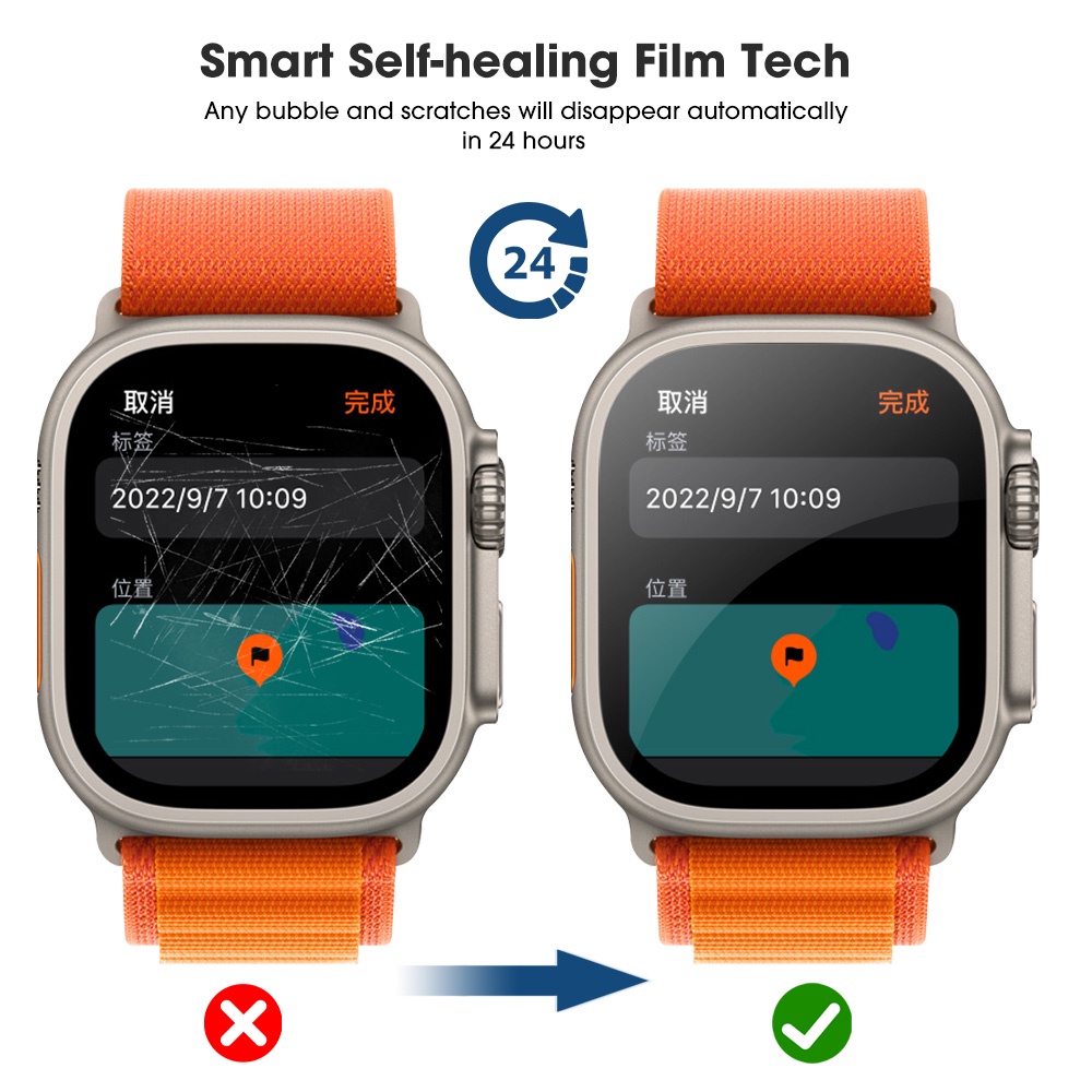 1 Phim Dán Hydrogel TPU Mềm Trong Suốt Bảo Vệ Màn Hình Chống Trầy Cho Đồng Hồ Thông Minh Apple Watch