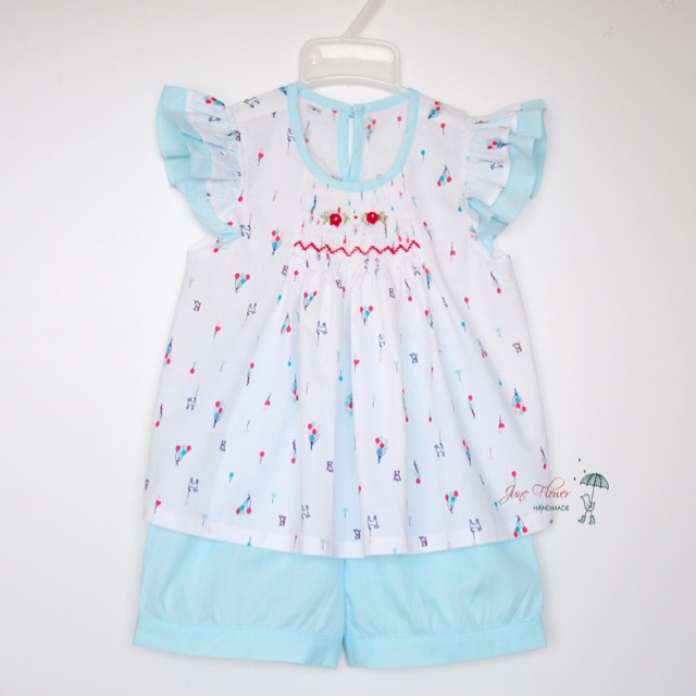 Bộ đồ thêu tay smock cho bé