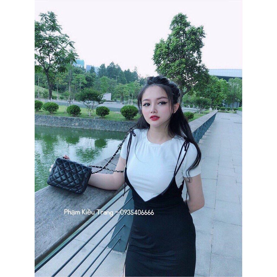 Set áo thun + yếm body