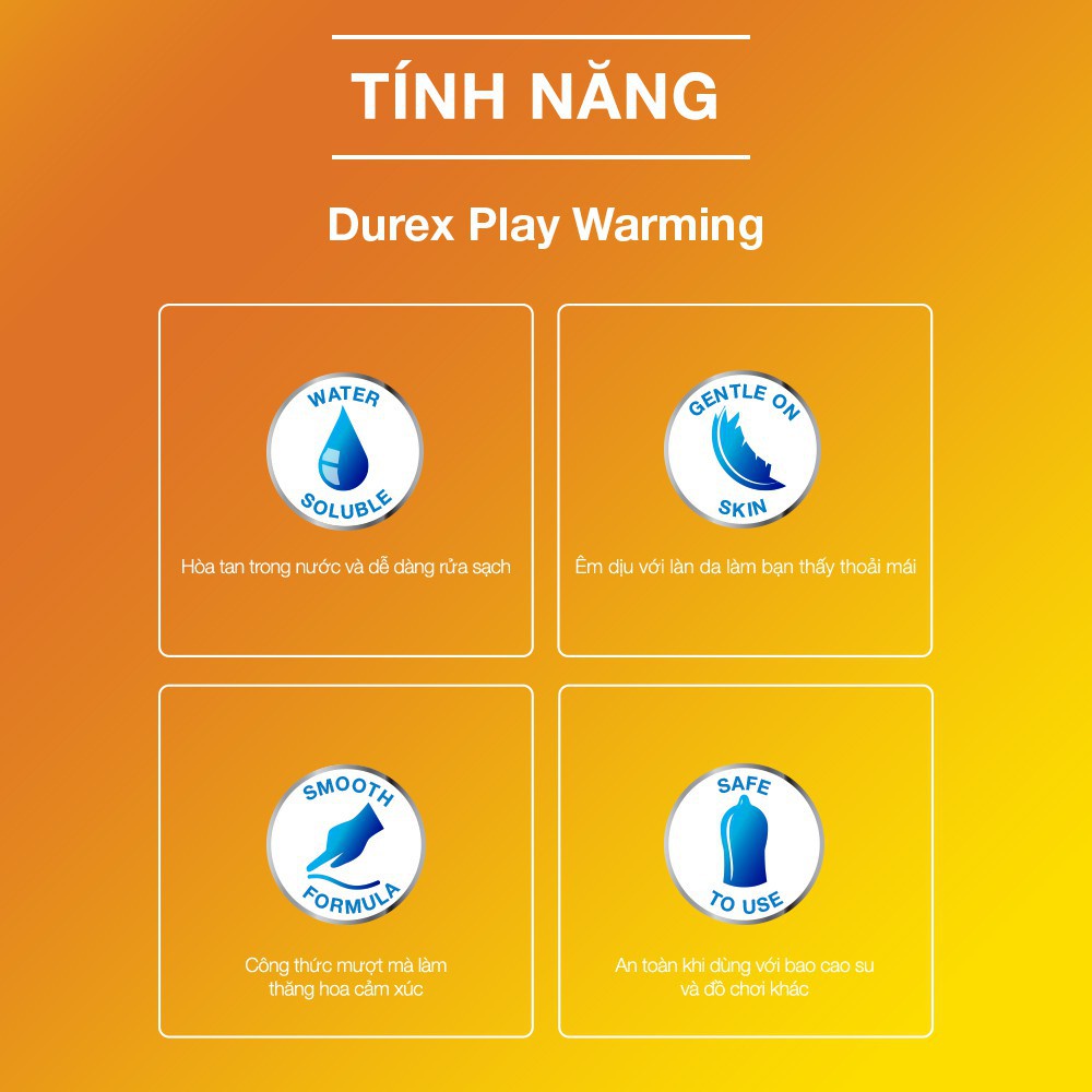 Gel bôi trơn tạo độ ẩm cao cấp Durex Play Warming - 100ml