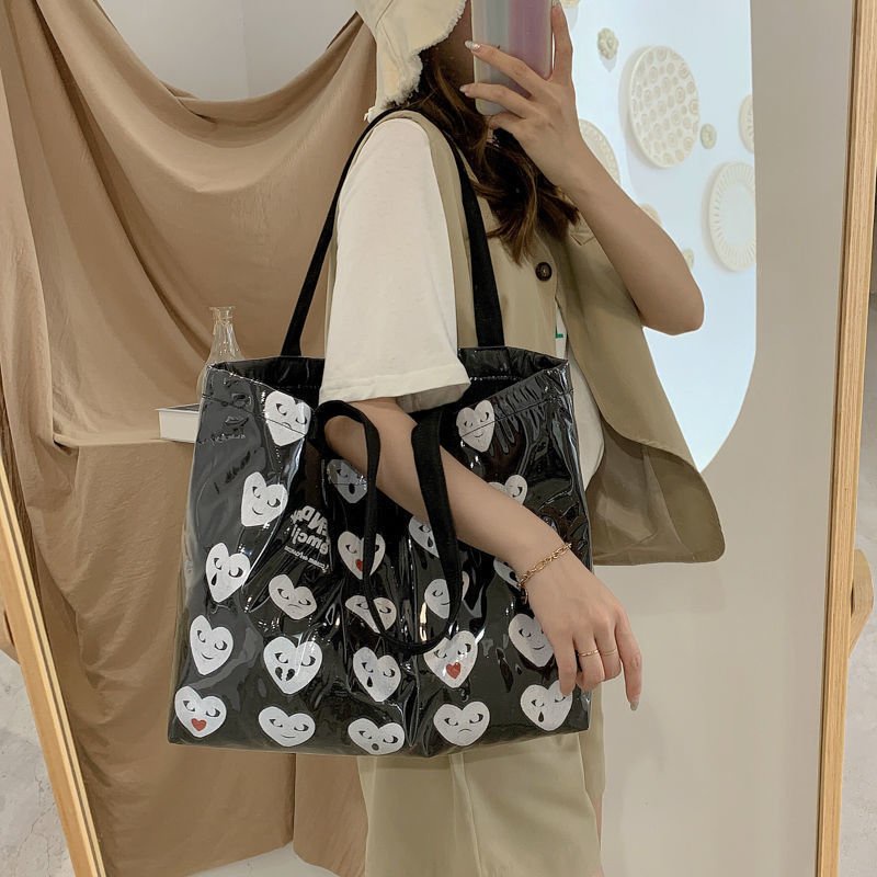 Túi tote túi vải canvas bóng kính phong cách thời trang hàn quốc