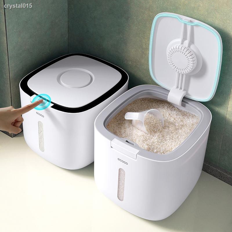 Thùng đựng gạo thông minh 12kg chất liệu nhựa PP cao cấp, thùng gạo nắp nhựa kháng khuẩn chống ẩm mốc tuyệt đối