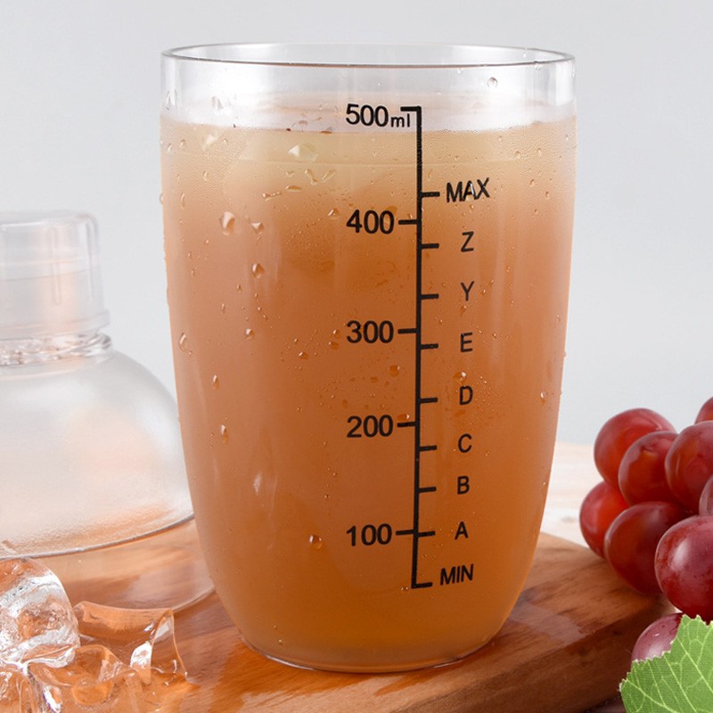 Bình Pha Chế Trà Sữa Shaker 530ml (Chia Vạch Đen)