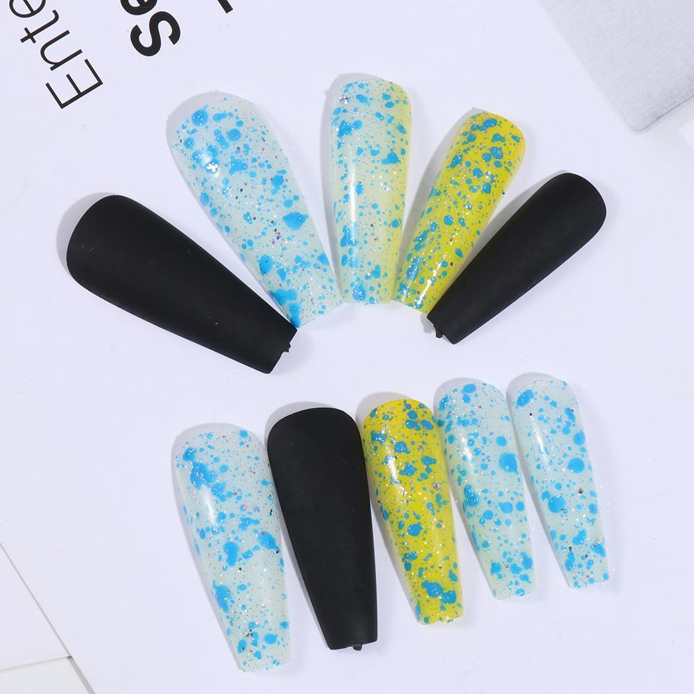 EUTUS Bộ 24 Móng Tay Giả Nối Dài Che Phủ Toàn Diện Tháo Rời Được Hình Chữ T Dành Cho Mú