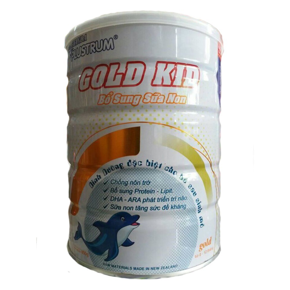 Sữa PLUSTRUM GOLD KID 850G bổ sung sữa non cho bé sinh mổ (date t9/2021)