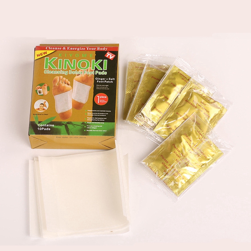 1 Hộp (10 miếng) Miếng lót chân Kinoki Cleansing Detox / Gừng & Muối | BigBuy360 - bigbuy360.vn