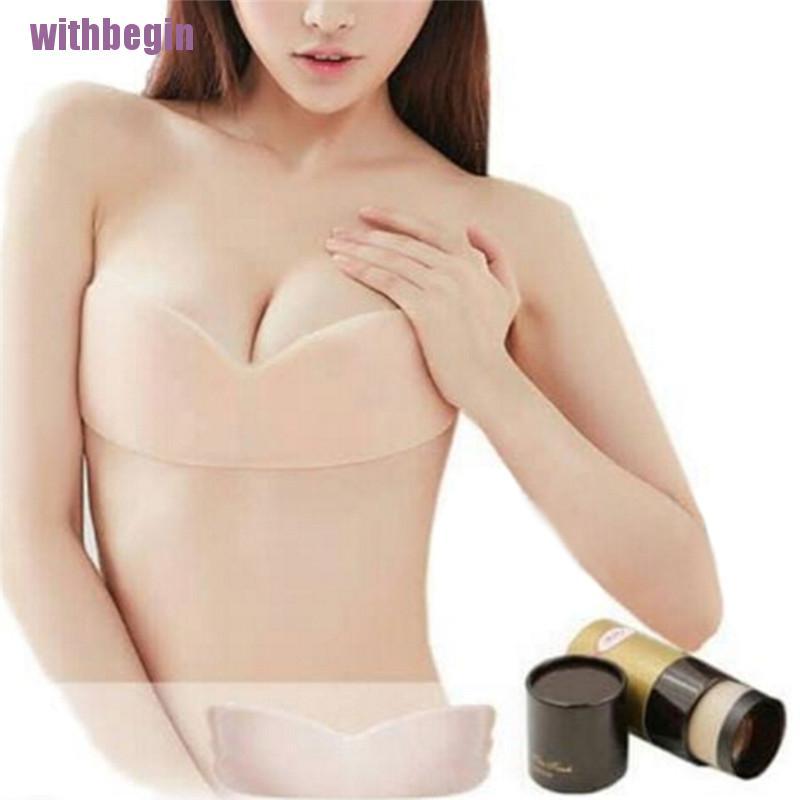 Áo Ngực Silicone Không Dây Tự Dính Màu Trơn Dành Cho Nữ