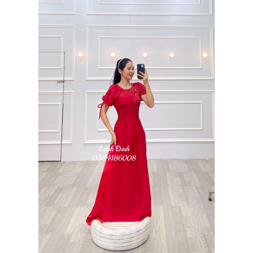 Áo dài đỏ đẹp