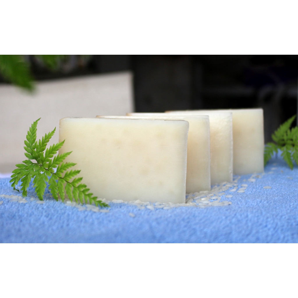 [CHÍNH HÃNG] Xà Bông HandMade - Xà Phòng Cám Gạo (Giã Thủ Công) Trắng Mịn Da - Phôi Chuẩn USDA &amp; EU