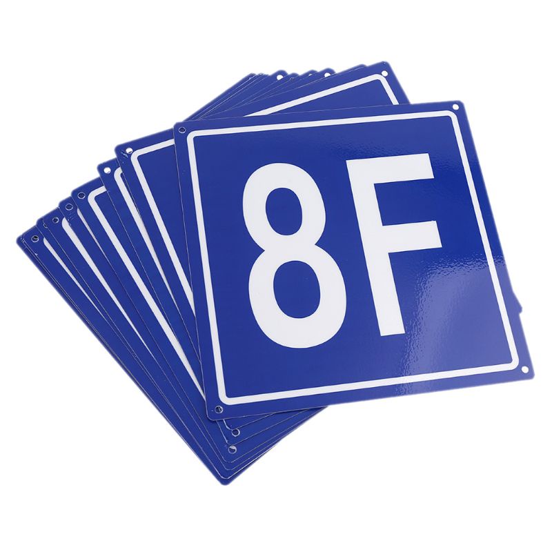 Biển Báo Sàn Nhà Bằng Nhôm 7 8 Inches 1F Đến 10F Chuyên Dùng Cho Trường Học / Văn Phòng