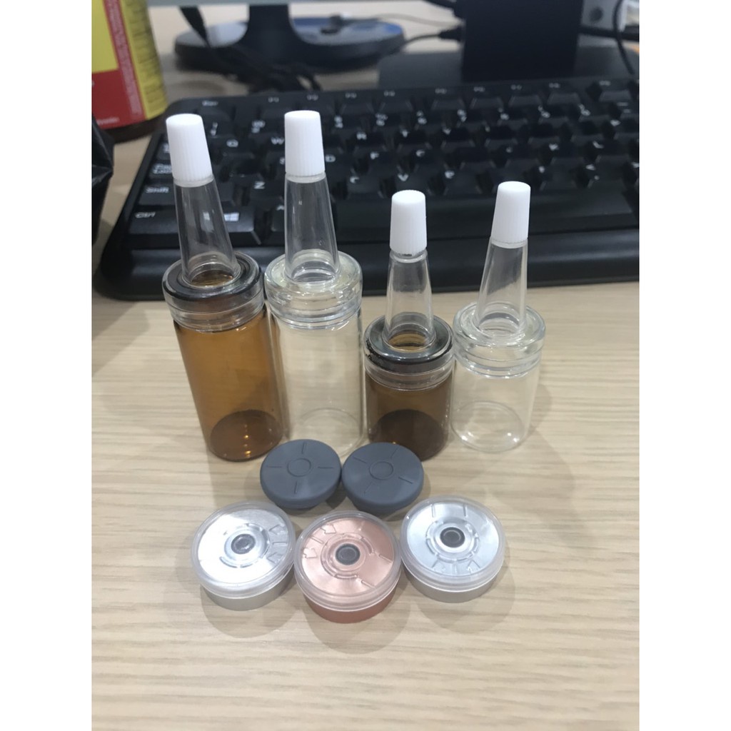 10 Lọ Chai Chiết Kèm Nút Chiết Nắp Bóp Serum Tinh Chất Loution