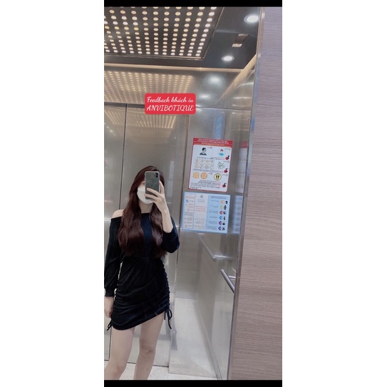 Váy Body Trễ Vai Nhún Đầm Ôm Body Rút Dây Hai Bên Phong Cách Thời Trang Nữ | BigBuy360 - bigbuy360.vn