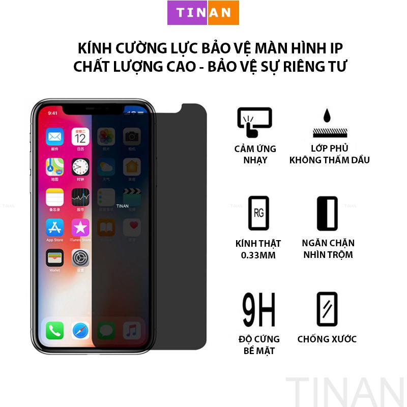 Kính Cường Lực Bảo Vệ Màn Hình HD Điện Thoại Quả Táo, Miếng Dán Màn Hình IP Chống Nhìn Trộm