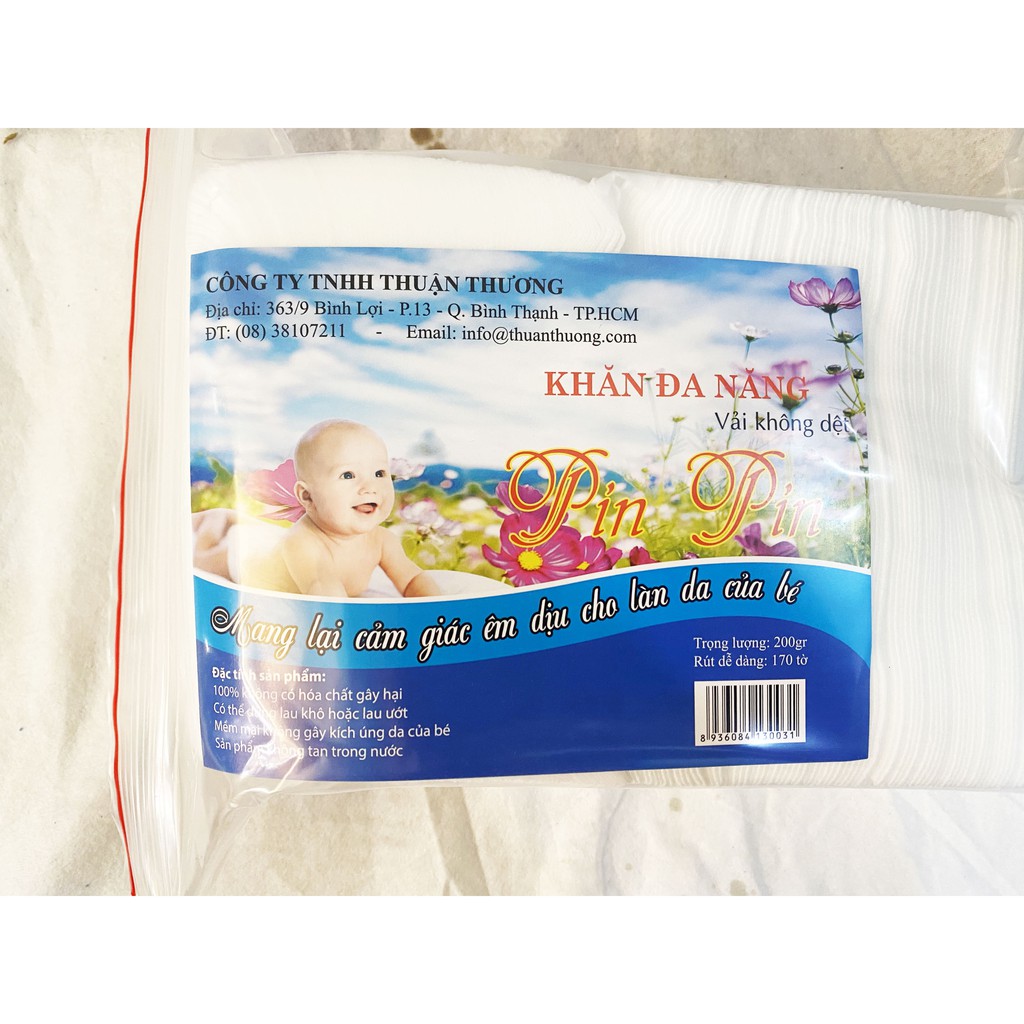 Khăn vải khô đa năng (170 tờ) khăn đa năng tẩy trang lau mặt vệ sinh người lớn & trẻ em mềm mịn sạch sẽ an toàn tiện lợi