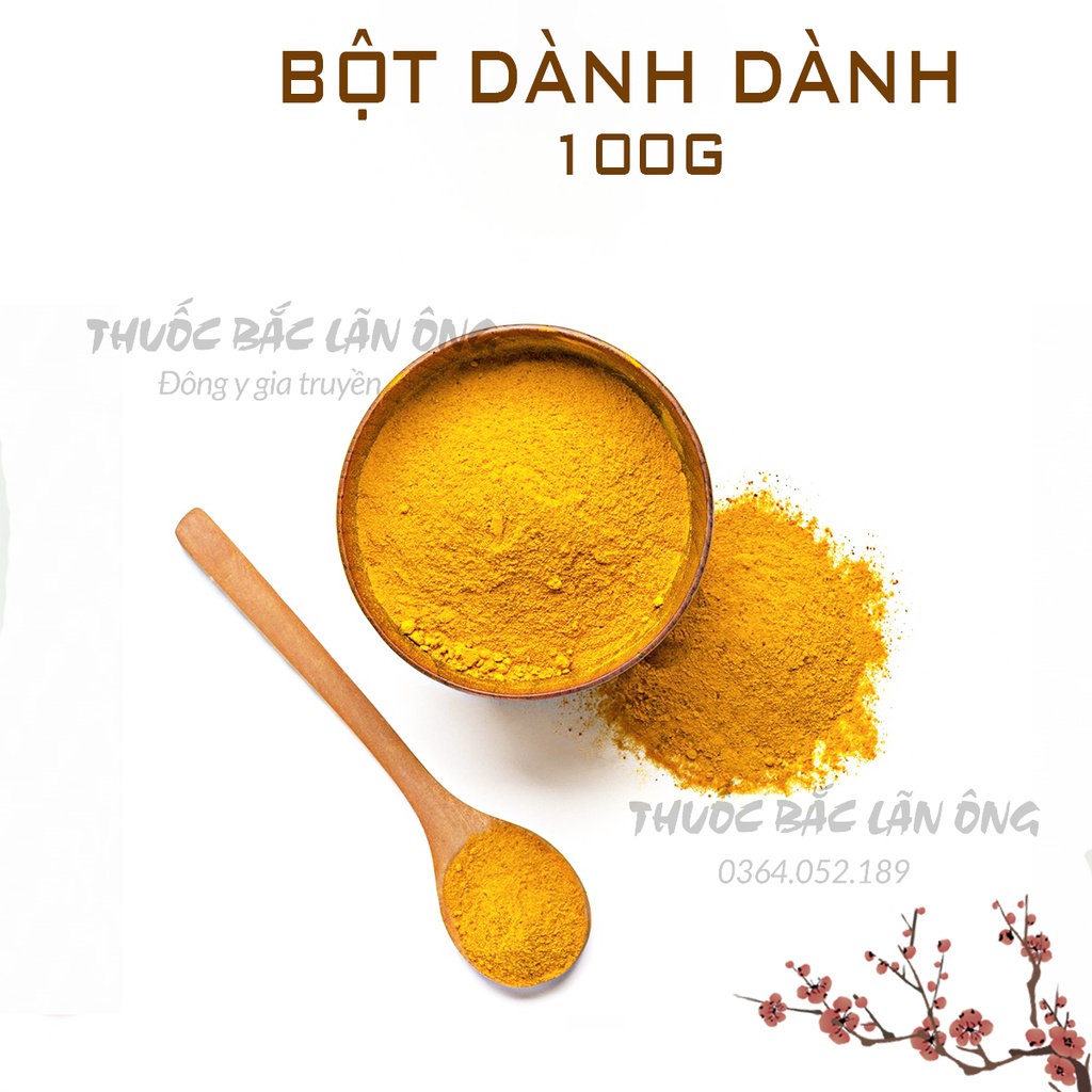 Bột dành dành nguyên chất 100g (Bột tạo màu tự nhiên, hạt dành dành, chi tử) - Thuốc Bắc Lãn Ông