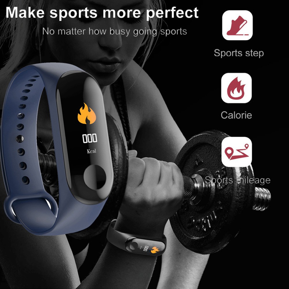 M3 Plus Jam pintar Smart Đồng hồ thể thao Band Bluetooth Wristband Monitor Theo dõi tập thể dục Blood