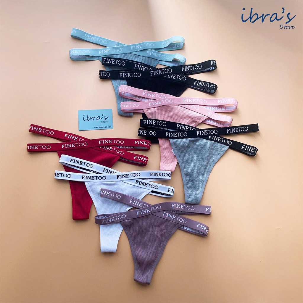 iBRA's Store Quần lót lọt khe nữ sexy dây hông cotton trơn thoáng khí Đồ lót cạp thấp gợi cảm vải mềm mại thoáng khí