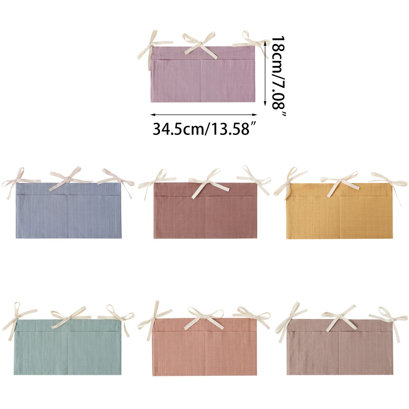 Túi Đựng Tã Lót Treo Nôi Em Bé Chất Liệu Cotton Có Khóa Kéo Tiện Dụng