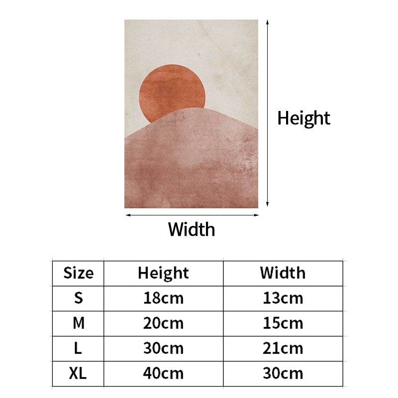 Tranh vải canvas treo tường hình mặt trăng/ mặt trời phong cách Bắc Âu hiện đại