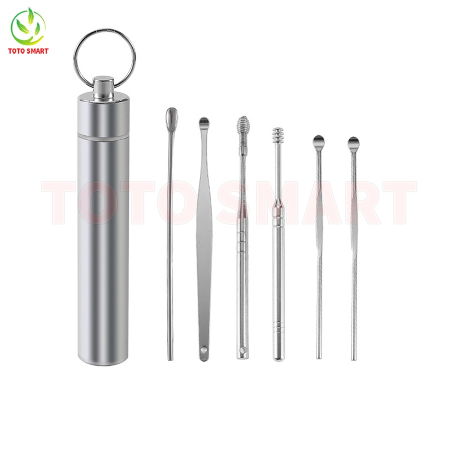 Bộ lấy ráy tai bằng gỗ chuyên nghiệp cao cấp kèm 8 dụng cụ ngoáy tai