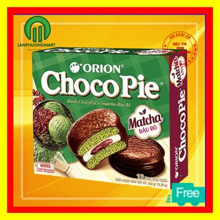 Bánh Chocopie Orion Matcha Đậu Đỏ, Cacao thơm ngon chuẩn vị 360G