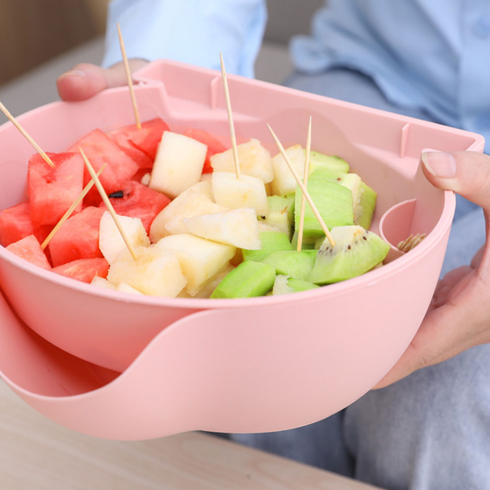 Rổ Nhựa Đựng Trái Cây / Điện Thoại Hai Lớp Ráo Nước Sáng Tạo