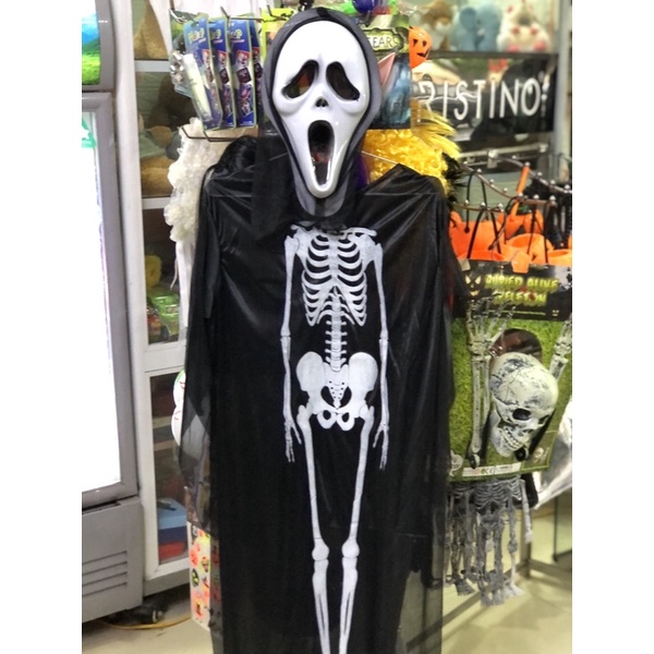 Áo bộ xương hóa trang Halloween dài 120cm cho bé từ 8 tuổi trở lên và người lớn