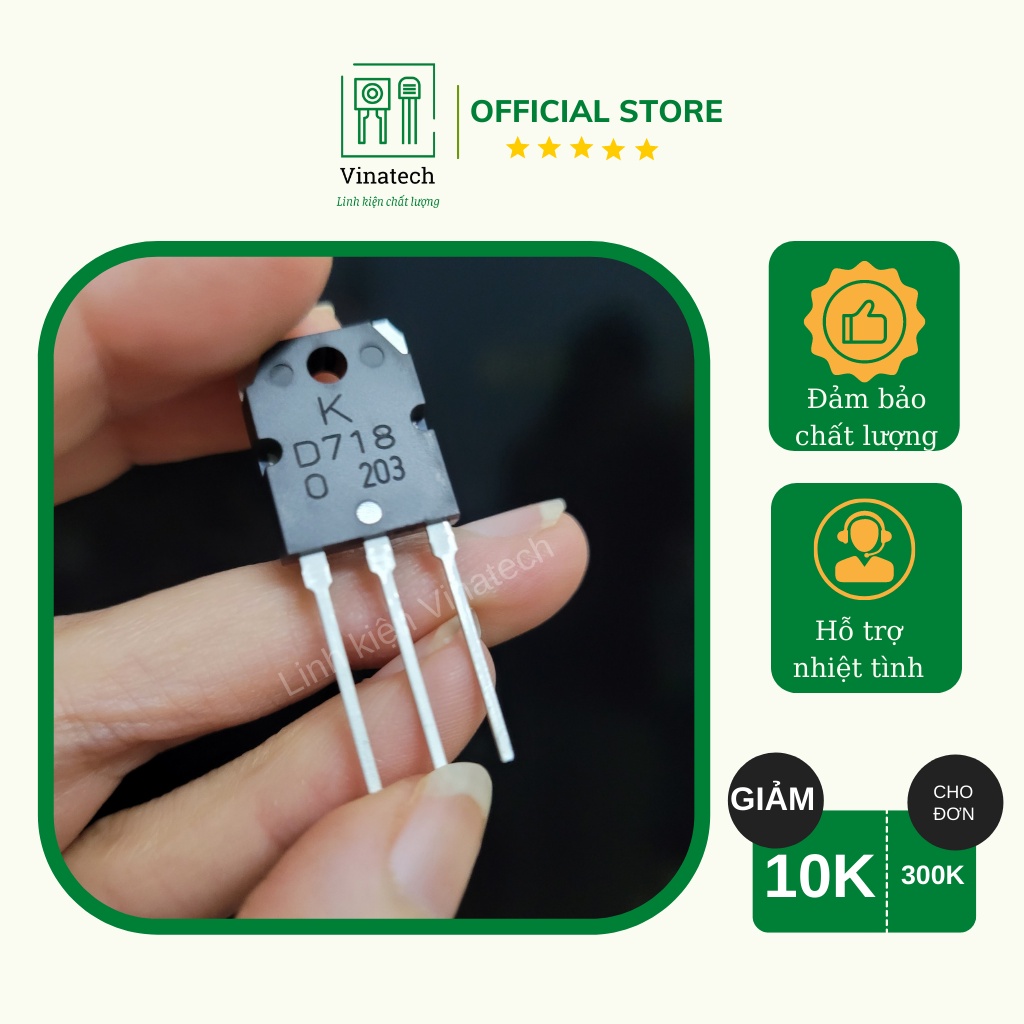 D718 transistor hàng KEC lưng đồng chất lượng cao