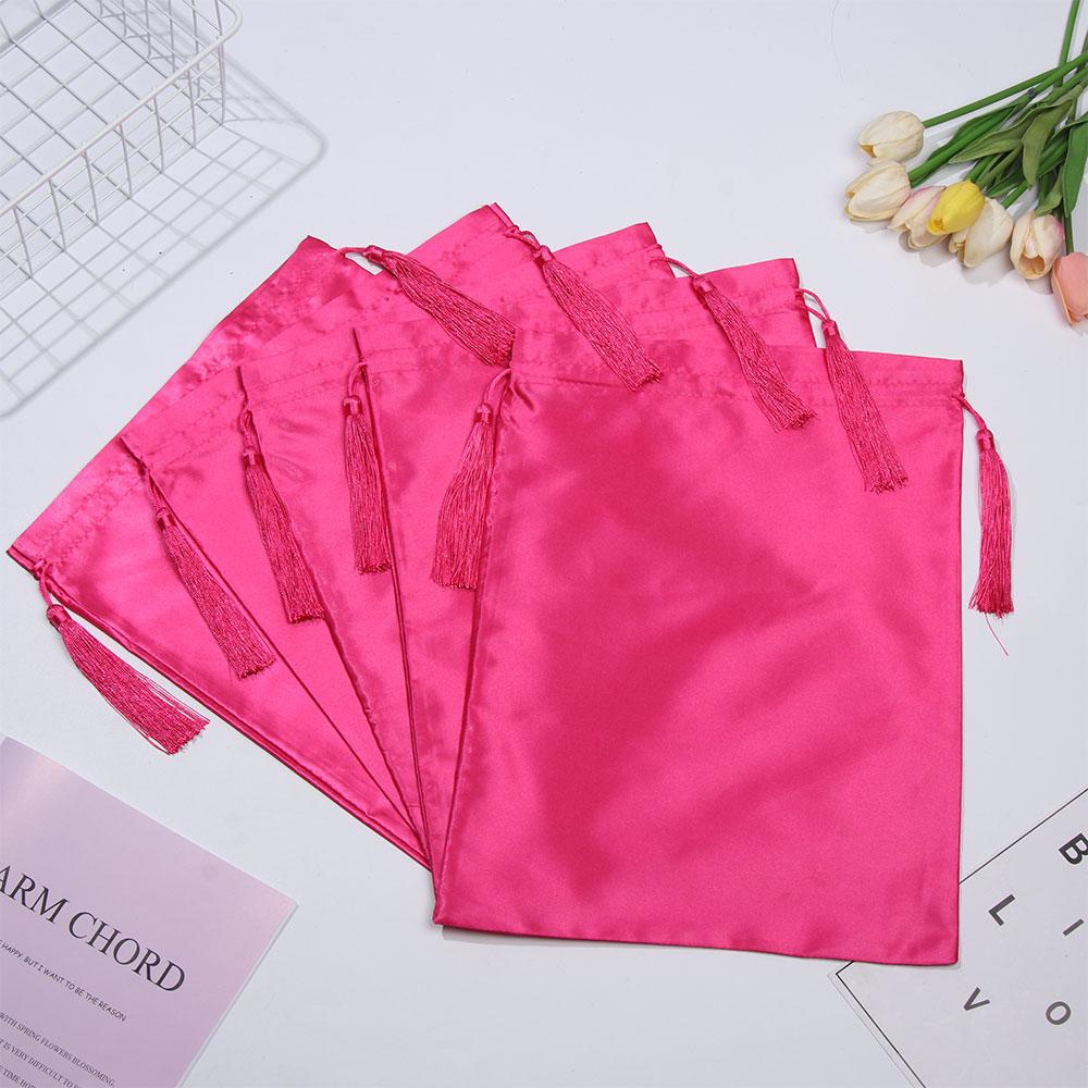 Túi Đựng Tóc Giả Bằng Lụa Satin Cỡ Lớn Màu Sắc Đa Năng