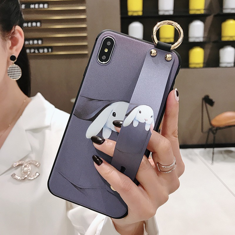 GNC Ốp Lưng Mềm Có Dây Đeo Tay In Hình Mèo 3d Cho Xiaomi Redmi Note 7 6 Pro 4x 5