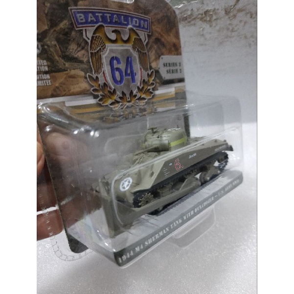 Tank Greenlight 1944 M4 Sherman with Bulldozer- us Army WWII,  hàng hiếm