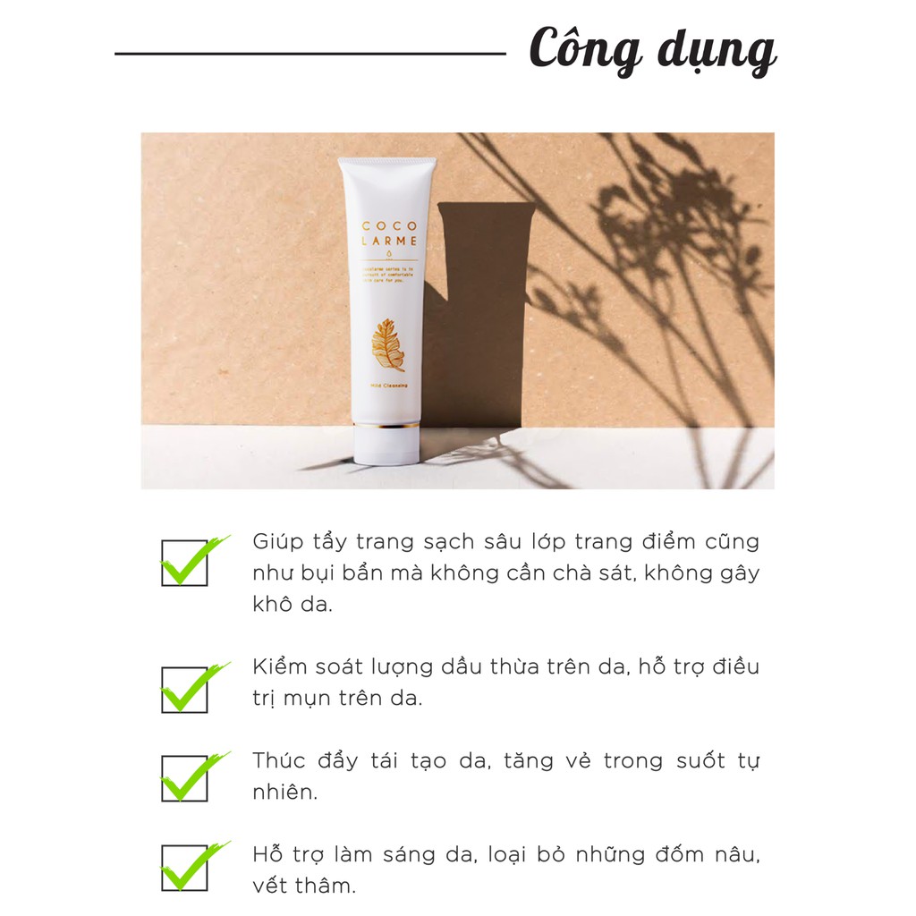 Gel Tẩy Trang dịu nhẹ dành cho da nhạy cảm COCOLARME Mild Cleansing 150g