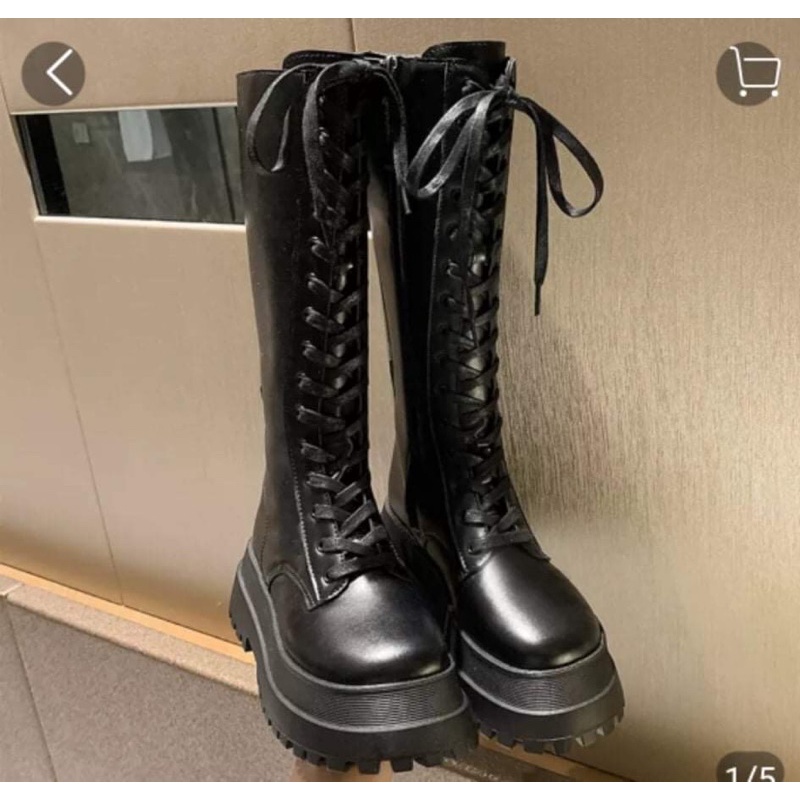 Boots đen cao cổ taobao