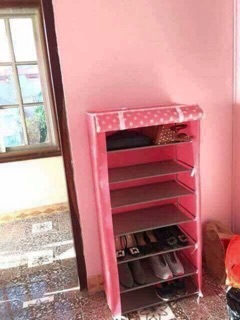 Tủ giày vải hoa văn 7 tầng