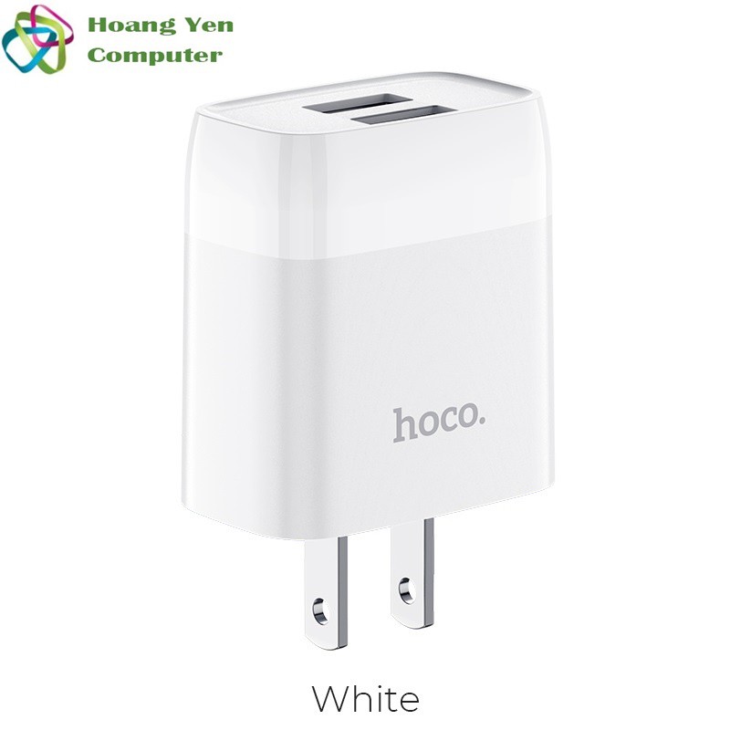 Cốc Sạc Mini 2 Cổng Hoco C73 2.4A - BH 1 Năm Chính Hãng - Hoàng Yến Computer