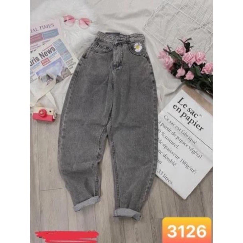 Quần Jeans baggy nữ trơn siêu hot | WebRaoVat - webraovat.net.vn