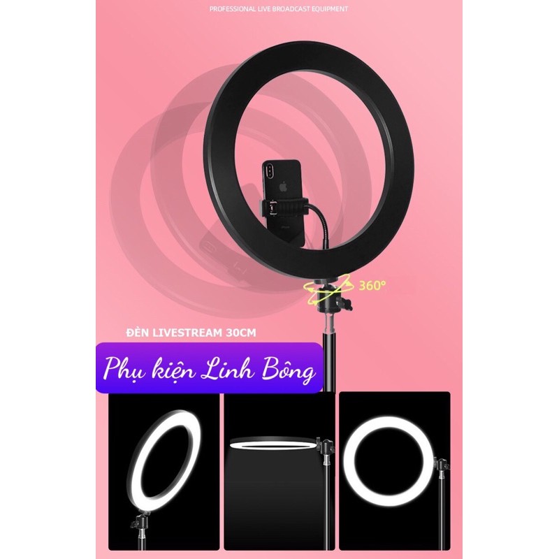 ĐÈN LIVESTREAM BÁN HÀNG, CHỤP HÌNH MAKE UP LIVE STREAM ,MAKEUP TRANG DIEM 30cm có bán đèn và chân riêng