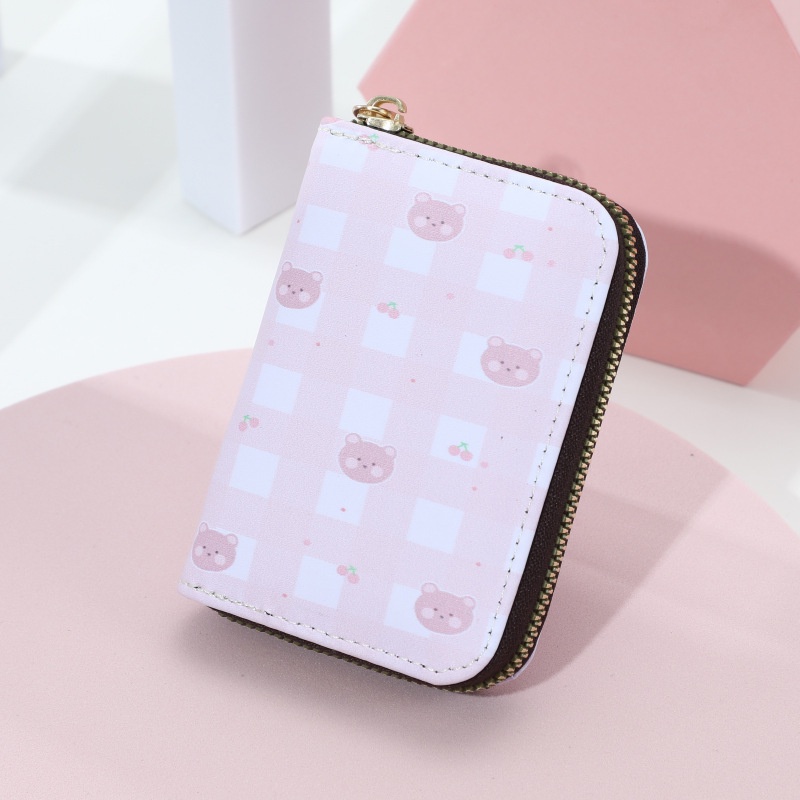 Ví nữ mini cao cấp hình dâu tây in 2 mặt nhiều ngăn VN012