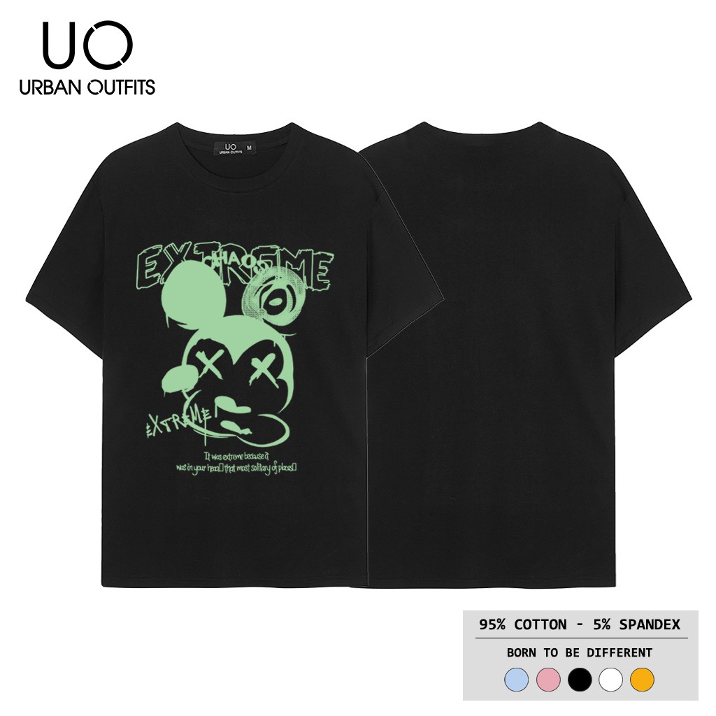 Áo Thun Tay Lỡ Nữ Nam Form Rộng URBAN OUTFITS In CHUỘT EXTREME ATO17 Cotton 4 Chiều Local Brand