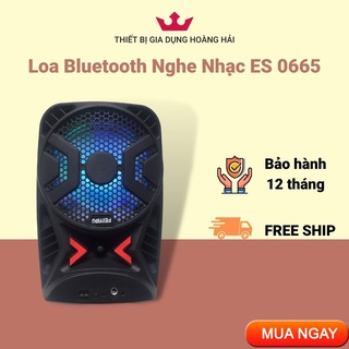 Loa bluetooth nghe nhạc không dây es0665 hỗ trợ cắm usb thẻ nhớ loa bass16cm