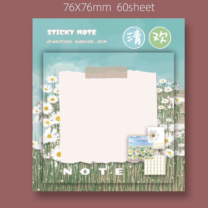 Giấy Dán Ghi Chú Họa Tiết Hoạt Hình Dễ Thương Phong Cách Hàn Quốc