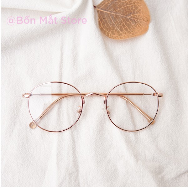 Gọng Kính Cận Tròn Kim Loại Vintage 9901